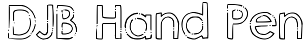 DJB Hand Penned Font font preview